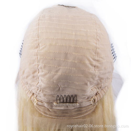 Brazilian Virgin Hair Straight Blond 613 Pre Plucked Short Bob Wig Human Hair Lace Front Wigs for African American